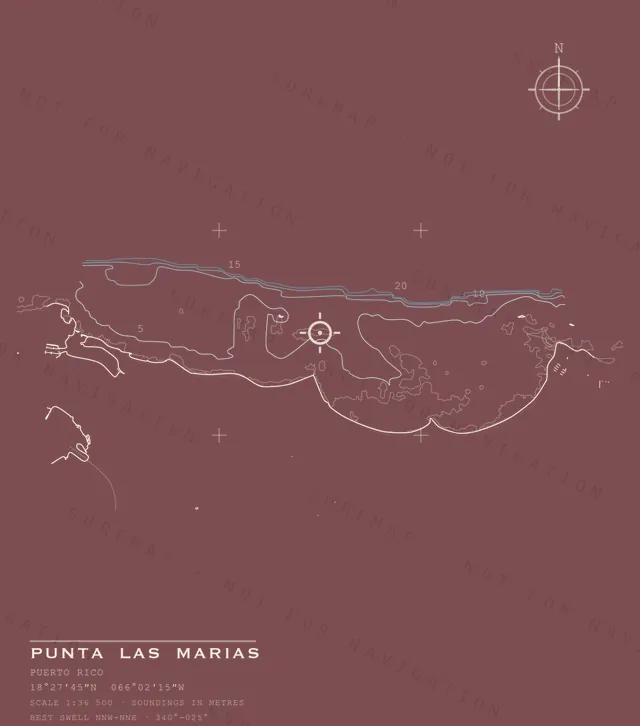 Punta las Marias chart, the full artwork printed on the back