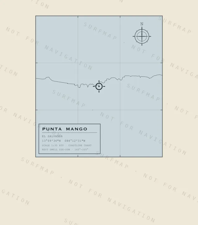 Punta Mango chart, the full artwork printed on the back