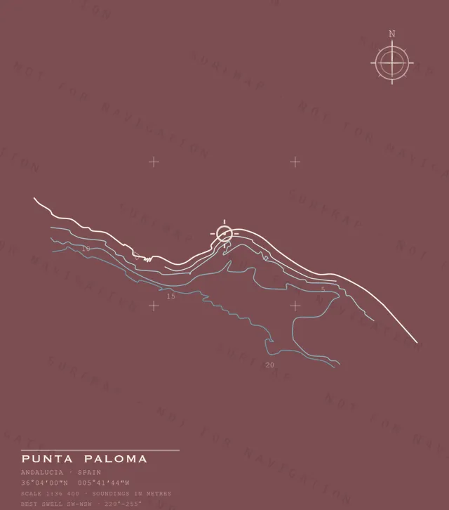 Punta Paloma chart, the full artwork printed on the back