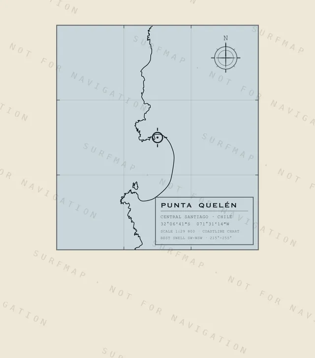 Punta Quelén chart, the full artwork printed on the back