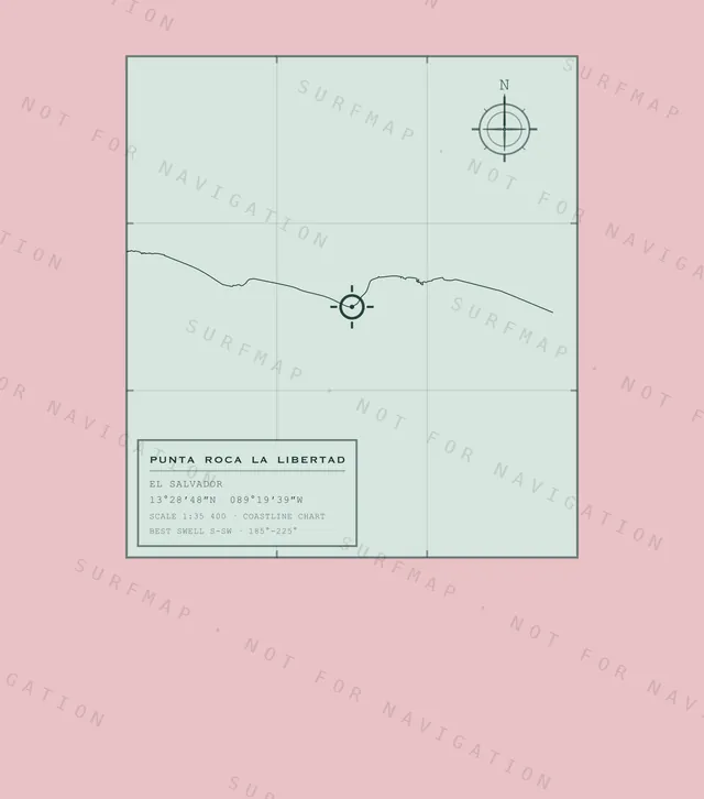 Punta Roca La Libertad chart, the full artwork printed on the back