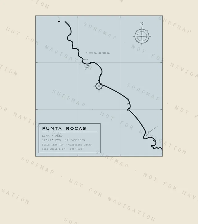 Punta Rocas chart, the full artwork printed on the back