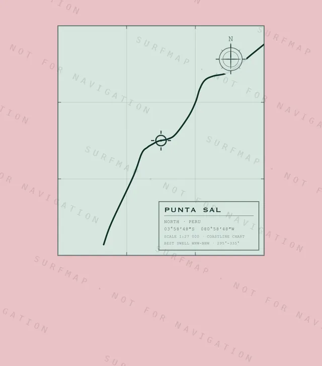 Punta Sal chart, the full artwork printed on the back