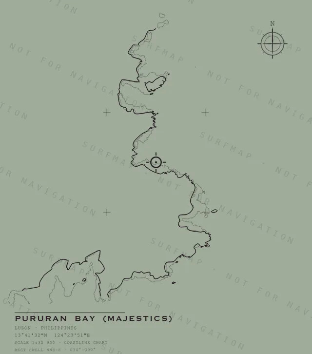 Pururan Bay (Majestics) chart, the full artwork printed on the back