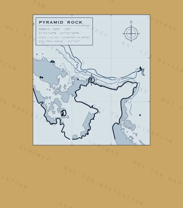Pyramid Rock chart, the full artwork printed on the back