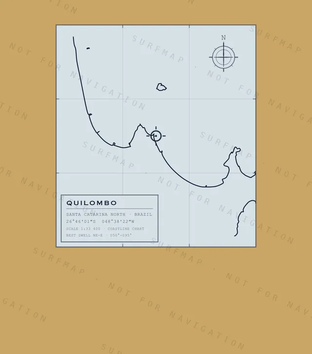 Quilombo chart, the full artwork printed on the back
