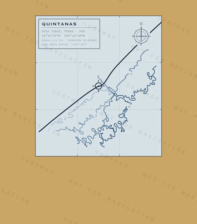 Quintanas chart, the full artwork printed on the back