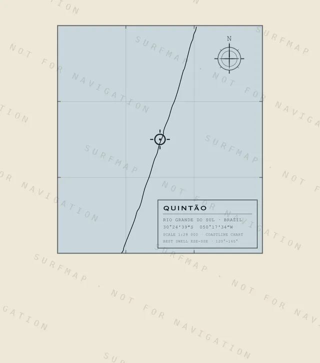 Quintão chart, the full artwork printed on the back