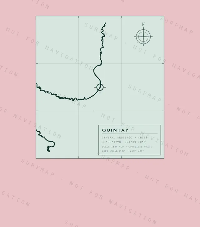 Quintay chart, the full artwork printed on the back
