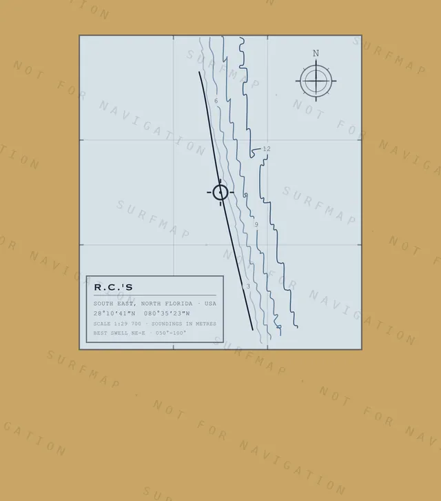 R.C.'s chart, the full artwork printed on the back