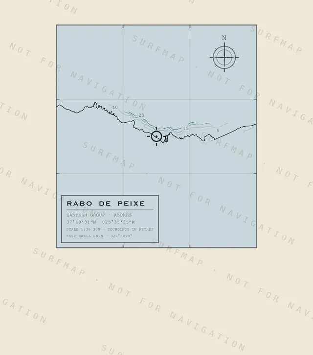 Rabo de Peixe chart, the full artwork printed on the back