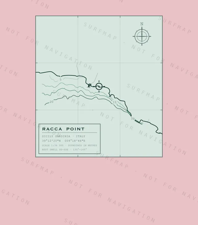 Racca Point chart, the full artwork printed on the back