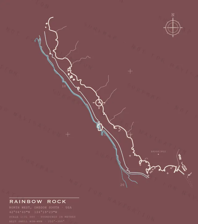 Rainbow Rock chart, the full artwork printed on the back