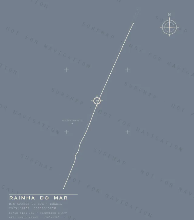 Rainha do Mar chart, the full artwork printed on the back