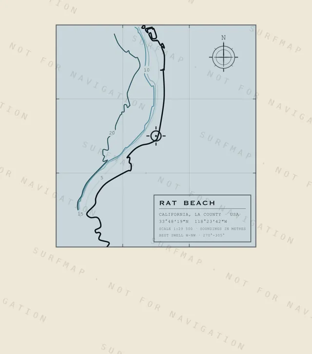 Rat Beach chart, the full artwork printed on the back