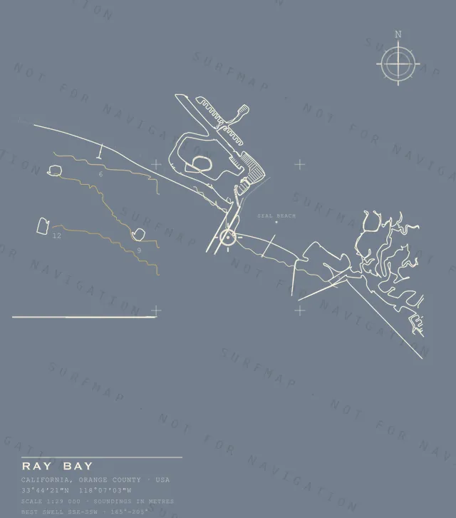 Ray Bay chart, the full artwork printed on the back