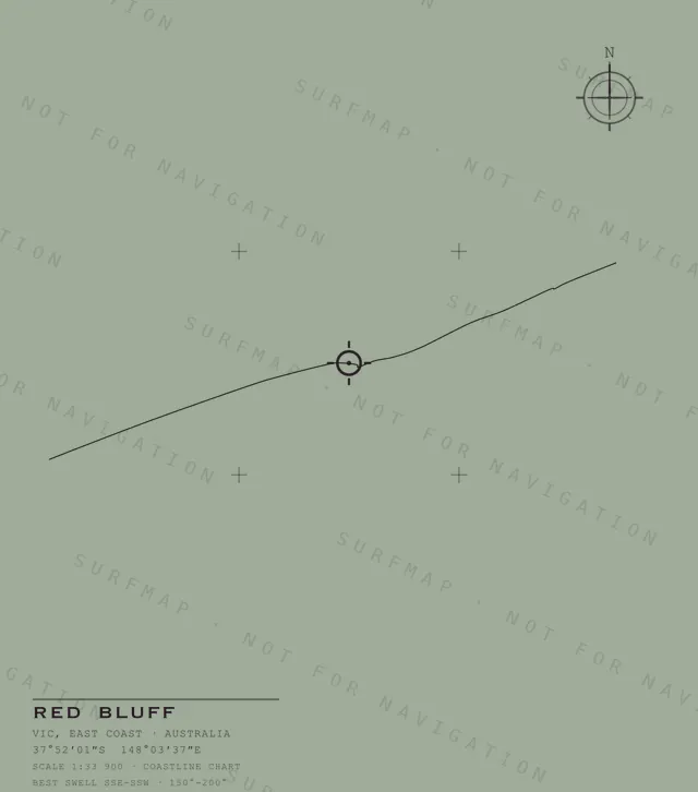 Red Bluff chart, the full artwork printed on the back