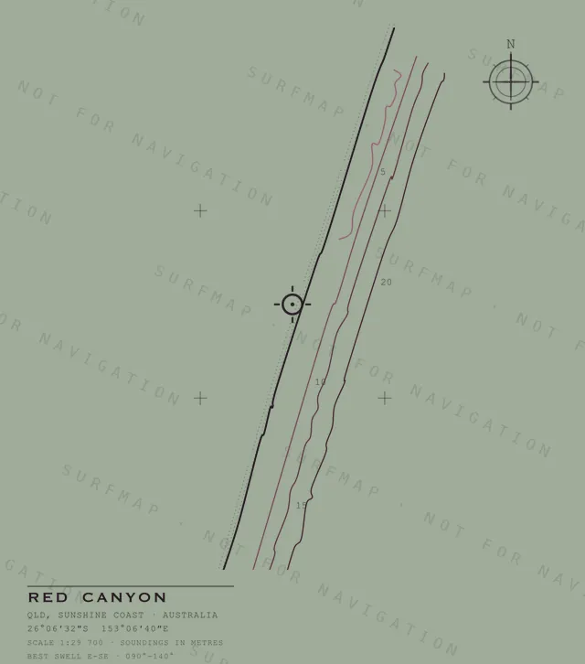 Red Canyon chart, the full artwork printed on the back