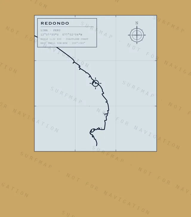 Redondo chart, the full artwork printed on the back