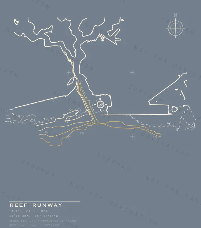 Reef Runway chart, the full artwork printed on the back