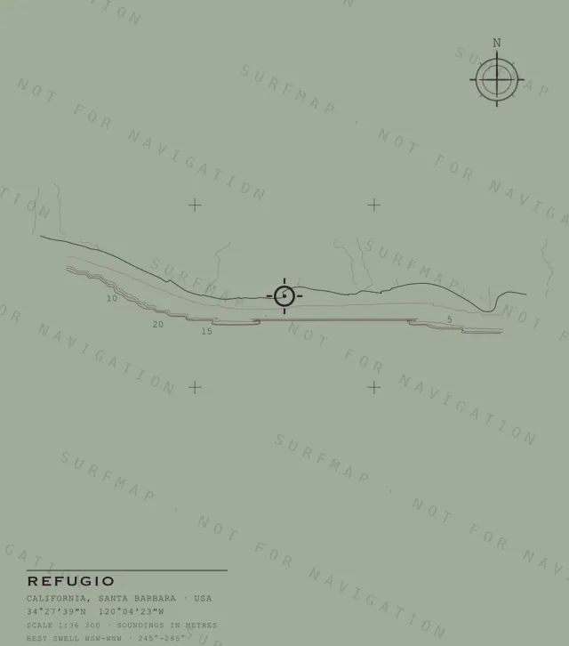 Refugio chart, the full artwork printed on the back