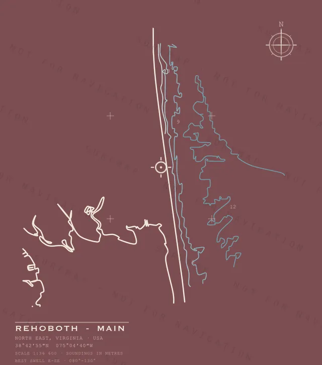 Rehoboth - Main chart, the full artwork printed on the back
