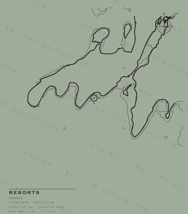 Resorts chart, the full artwork printed on the back