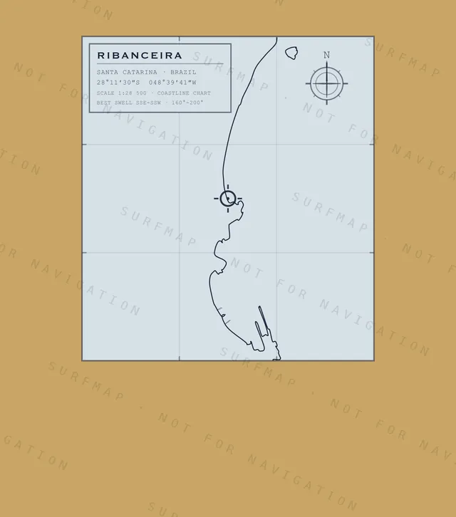 Ribanceira chart, the full artwork printed on the back