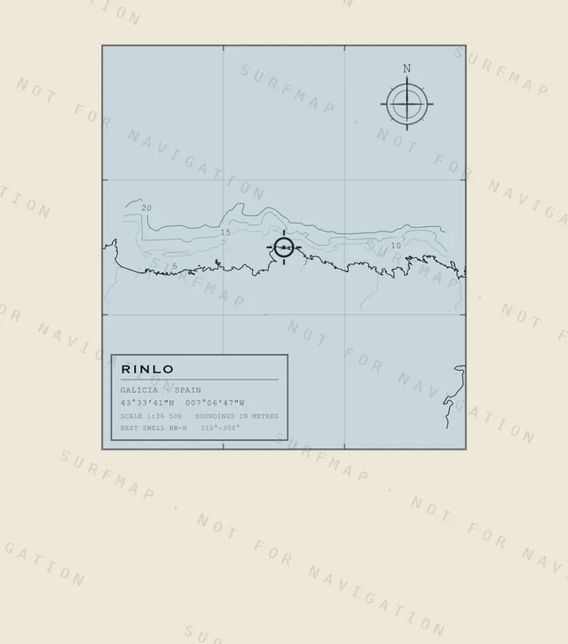 Rinlo chart, the full artwork printed on the back