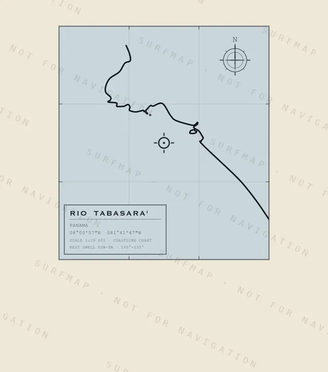 Rio Tabasara' chart, the full artwork printed on the back