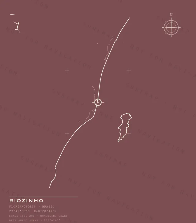 Riozinho chart, the full artwork printed on the back