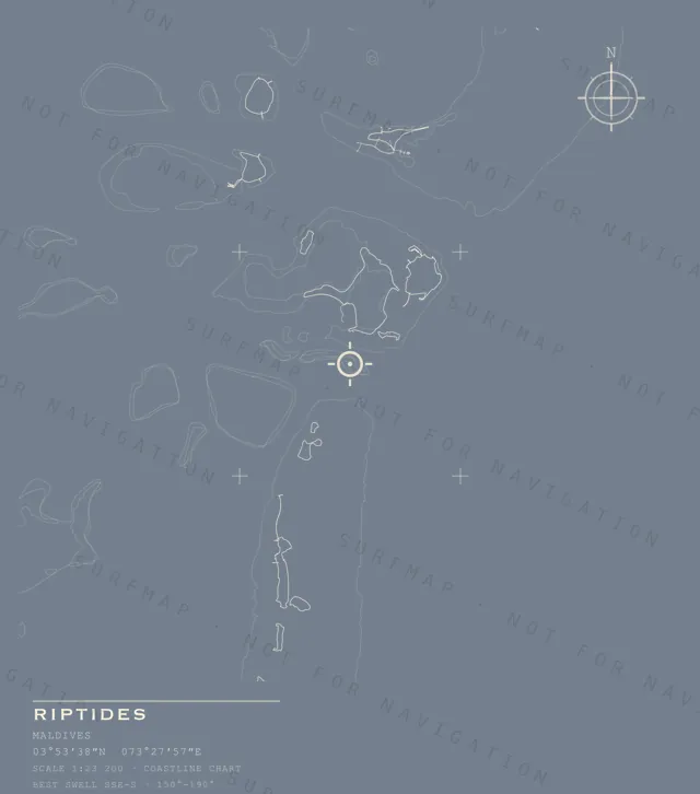 Riptides chart, the full artwork printed on the back