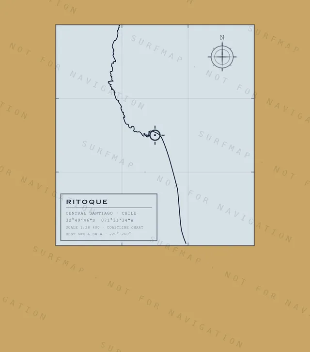 Ritoque chart, the full artwork printed on the back