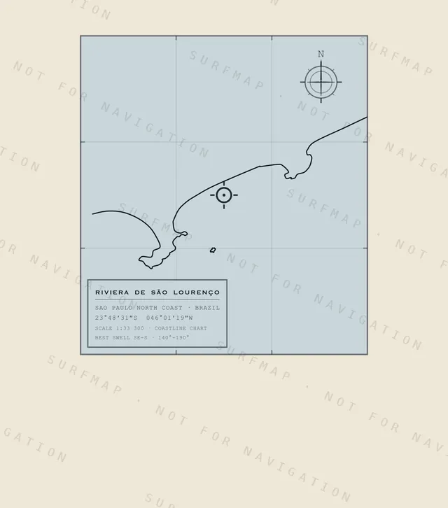 Riviera de São Lourenço chart, the full artwork printed on the back