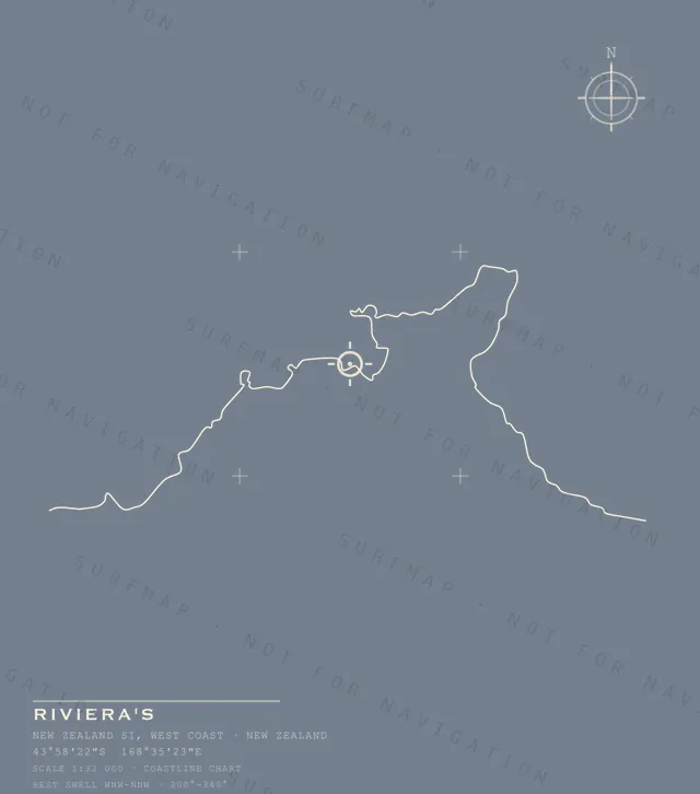 Riviera's chart, the full artwork printed on the back