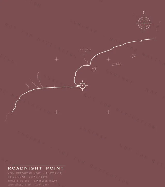 Roadnight Point chart, the full artwork printed on the back