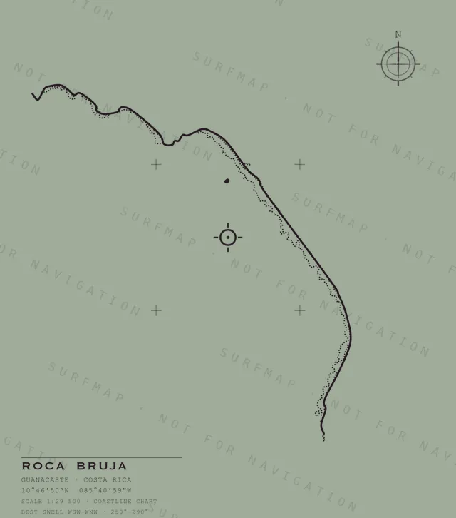 Roca Bruja chart, the full artwork printed on the back