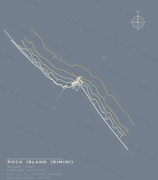 Rock Island (Rimini) chart, the full artwork printed on the back