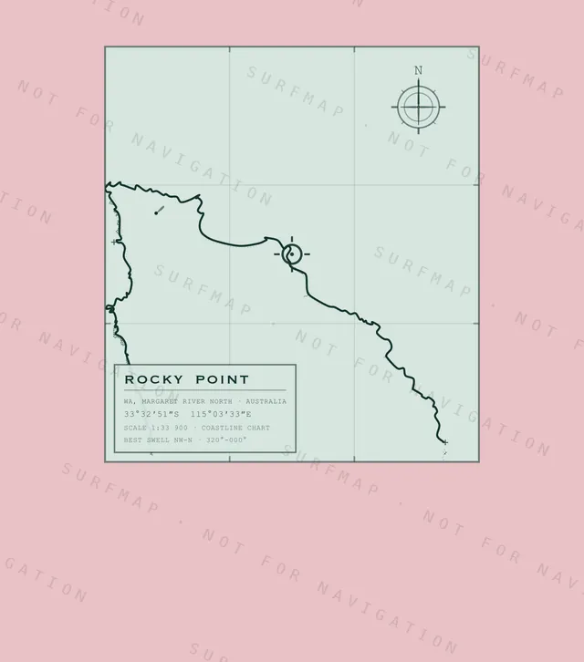 Rocky Point chart, the full artwork printed on the back