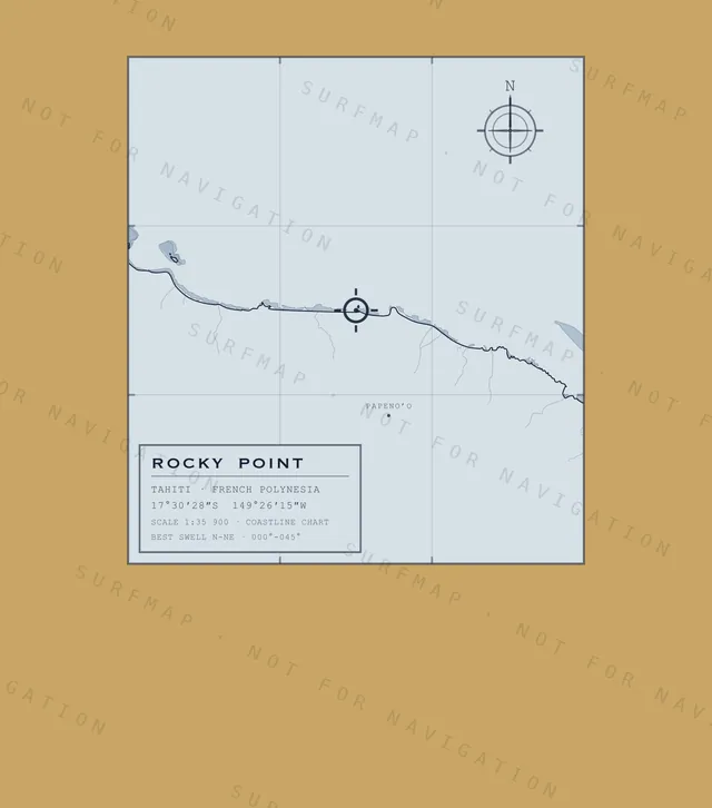Rocky Point chart, the full artwork printed on the back