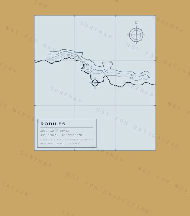 Rodiles chart, the full artwork printed on the back