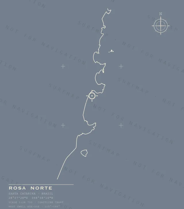 Rosa Norte chart, the full artwork printed on the back