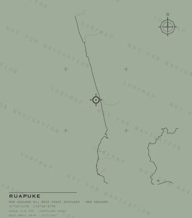 Ruapuke chart, the full artwork printed on the back