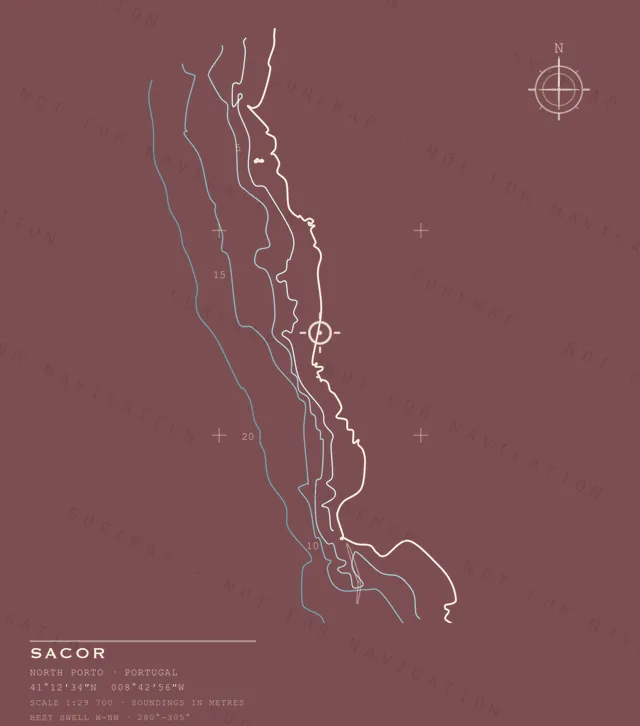 Sacor chart, the full artwork printed on the back
