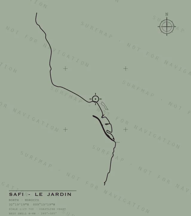 Safi - Le Jardin chart, the full artwork printed on the back
