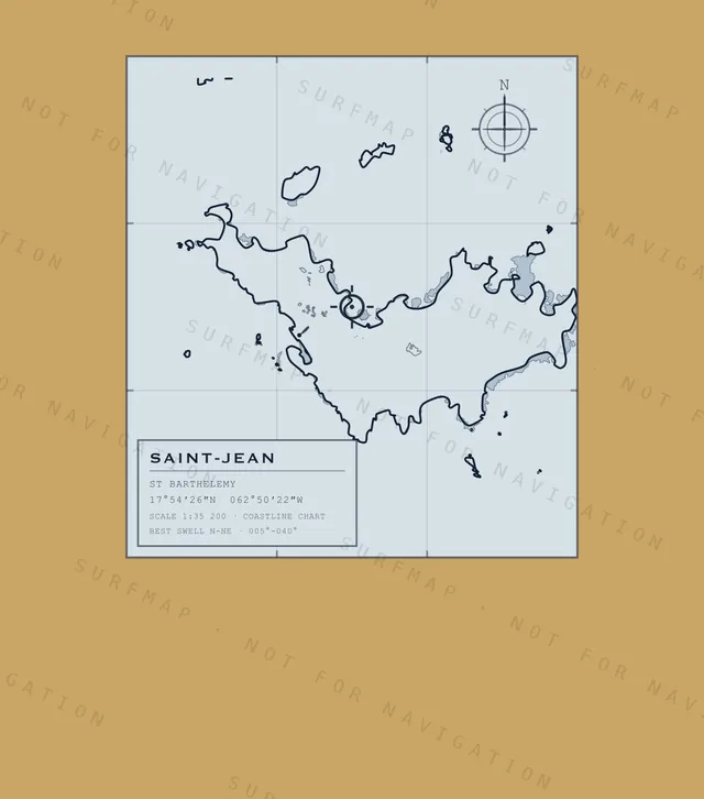 Saint-Jean chart, the full artwork printed on the back