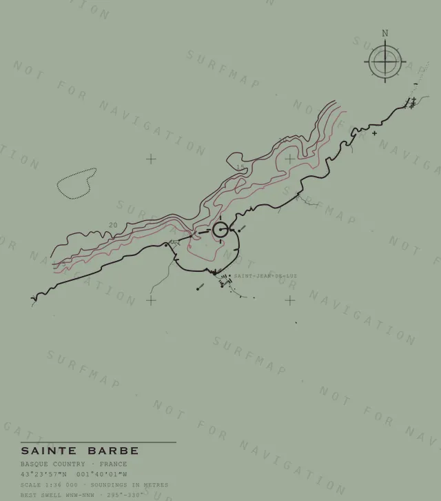 Sainte Barbe chart, the full artwork printed on the back