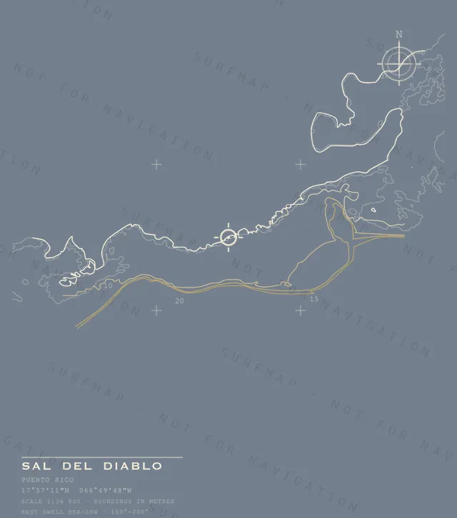 Sal del Diablo chart, the full artwork printed on the back