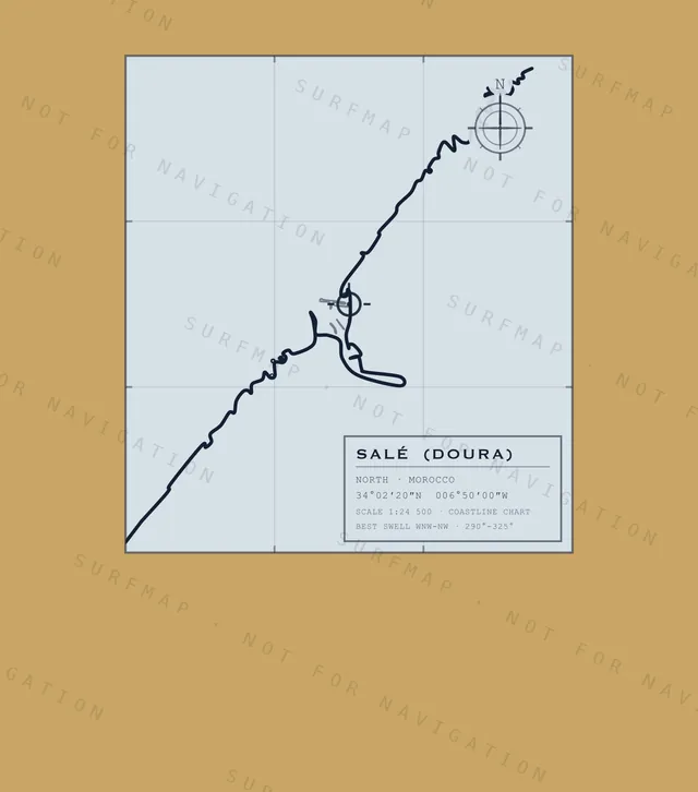 Salé (Doura) chart, the full artwork printed on the back