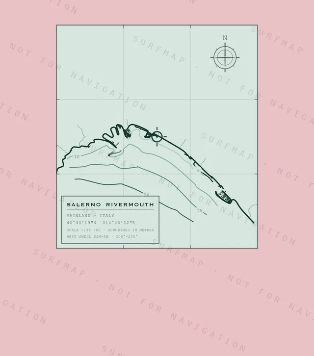 Salerno Rivermouth chart, the full artwork printed on the back